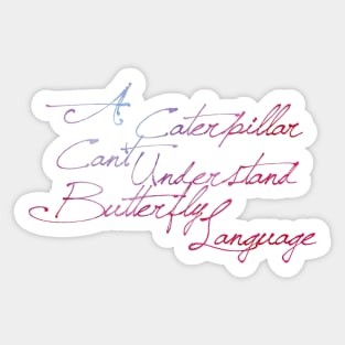 Butterfly Language Sticker